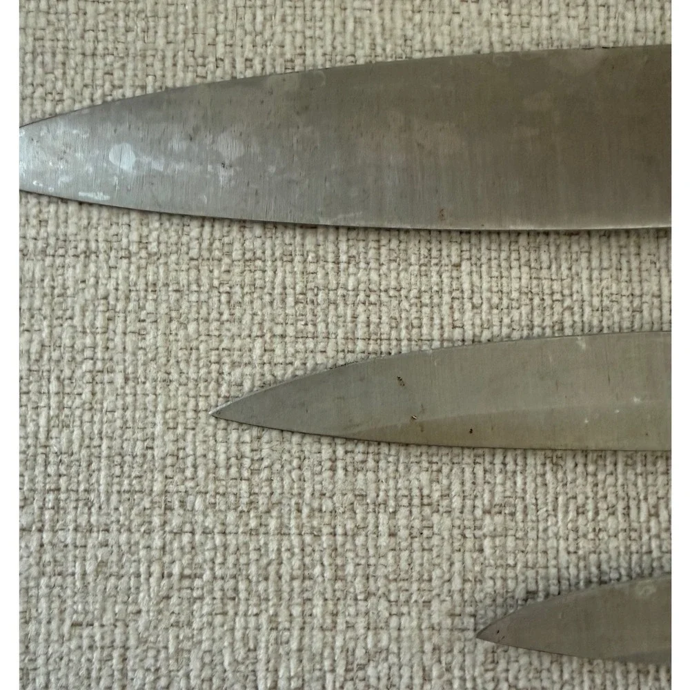 Chicago‎ Cutlery Essentials Three Piece Set Kitchen Knives Black Handles